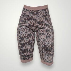 Moschino Couture Monogram Logo Brown Biker Shorts 🐻